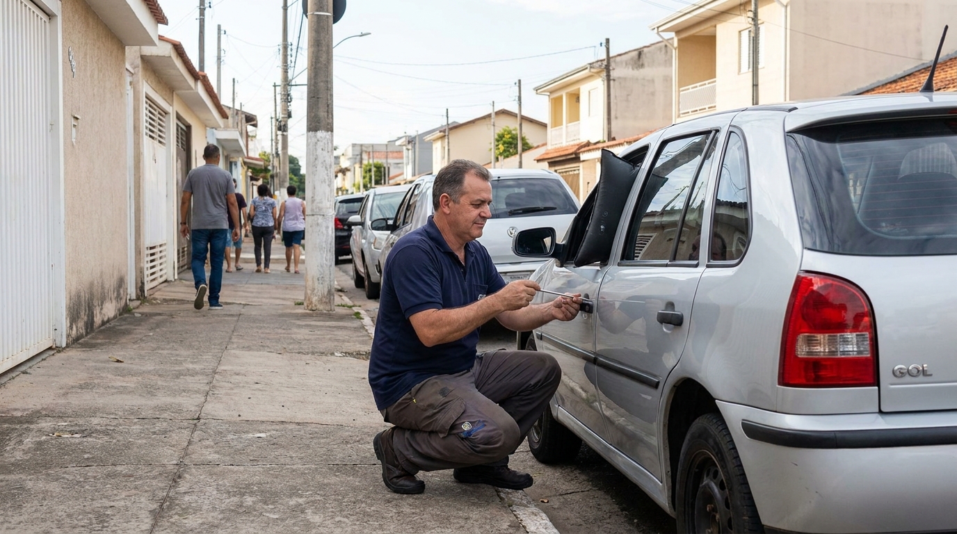 Abertura de carros no Lídice, Uberlândia‑MG