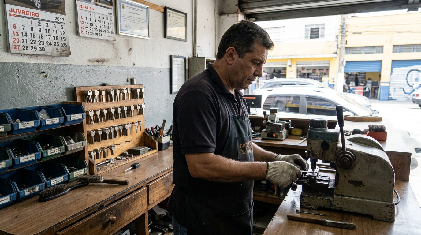 Chave automotiva profissional no Jardim Arco‑Íris, Araraquara‑SP